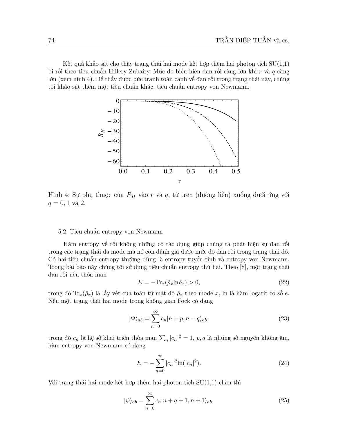 Các tính chất phi cổ điển của trạng thái hai mode kết hợp thêm hai photon tích su(1,1) chẵn trang 7