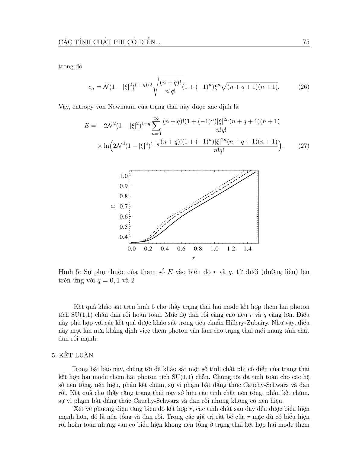 Các tính chất phi cổ điển của trạng thái hai mode kết hợp thêm hai photon tích su(1,1) chẵn trang 8