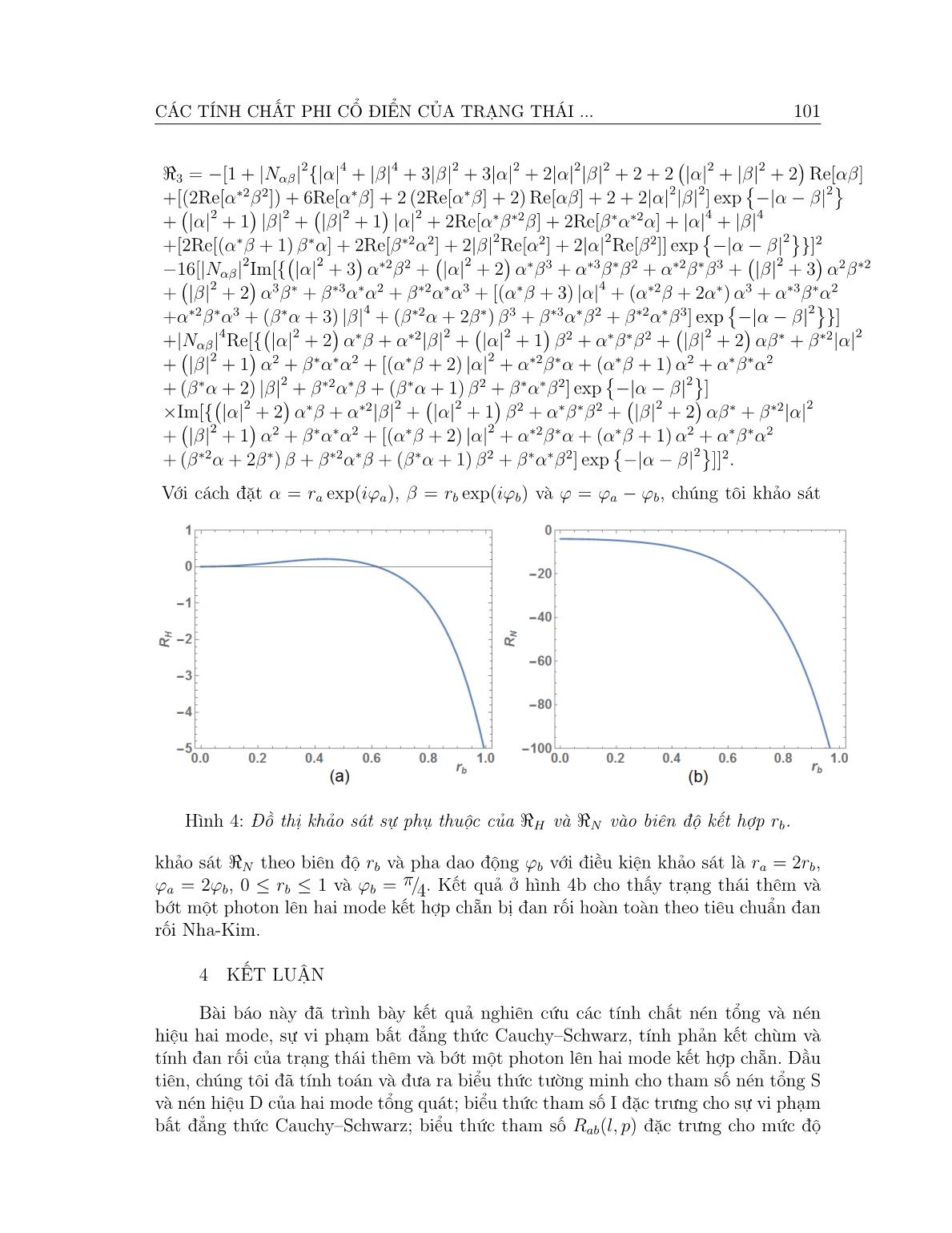 Các tính chất phi cổ điển của trạng thái thêm và bớt một photon lên hai mode kết hợp chẵn trang 9