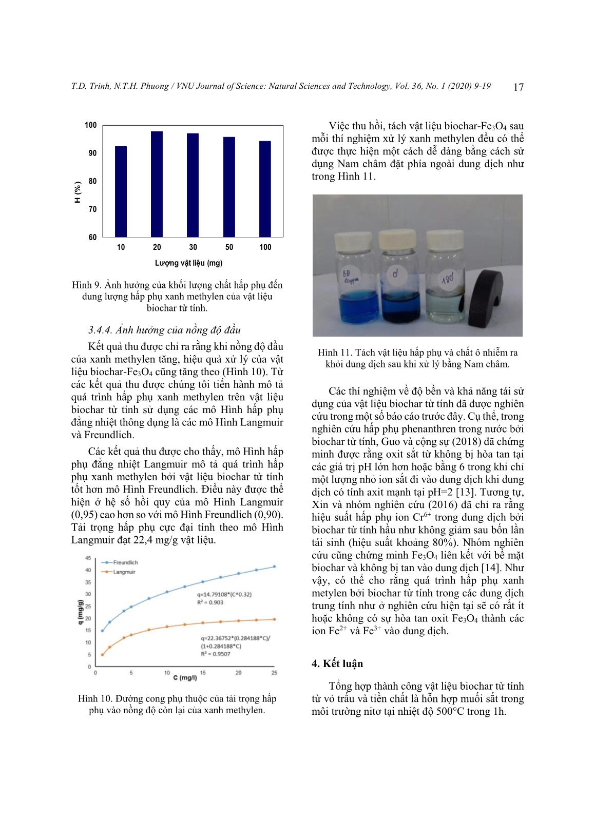 Nghiên cứu tổng hợp vật liệu biochar từ tính và ứng dụng để xử lý xanh methylen trong nước trang 9