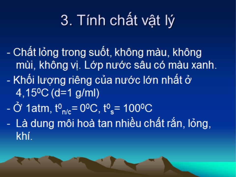 Bài giảng Hóa học vô cơ 1 - Bài 3: Nước - Nguyễn Văn Quang trang 7