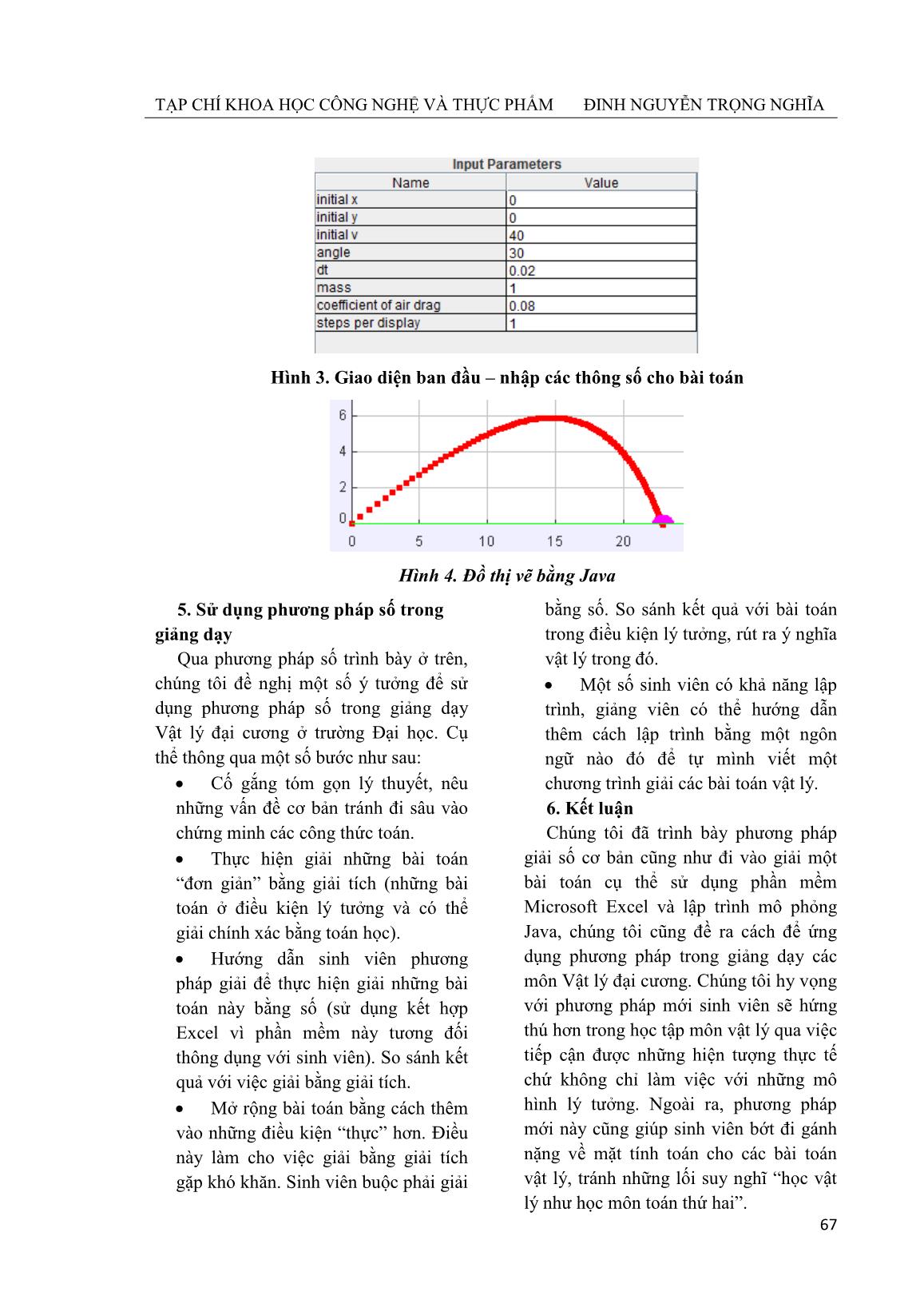 Phương pháp số trong giảng dạy vật lý đại cương the numerical method in teaching general physics trang 6