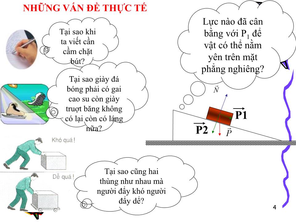 Bài giảng Sư phạm lý - Bài 13: Lực ma sát - Trần Thị Hồng Nhung trang 4