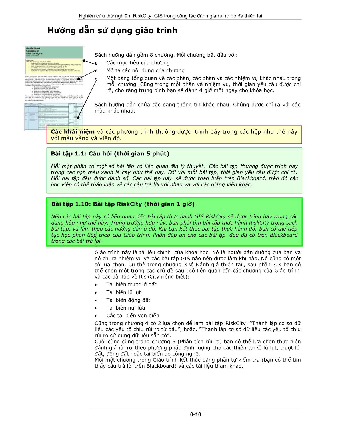 Giáo trình Ứng dụng Công nghệ Địa - Tin học trong Đánh giá Rủi ro do Tai biến trang 10