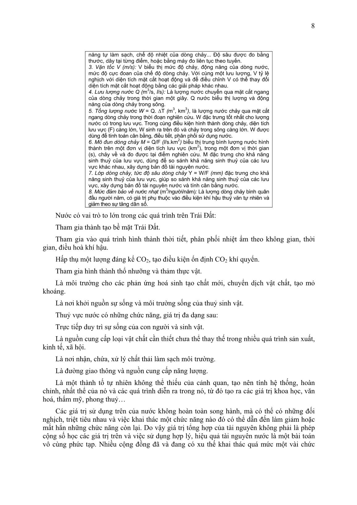 Giáo trình Tài nguyên nước - Nguyễn Thị Phương Loan trang 6