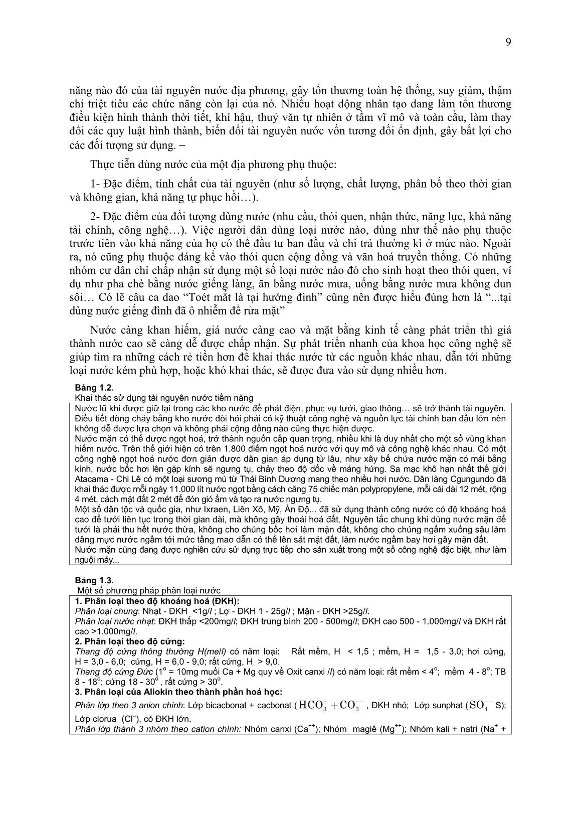 Giáo trình Tài nguyên nước - Nguyễn Thị Phương Loan trang 7