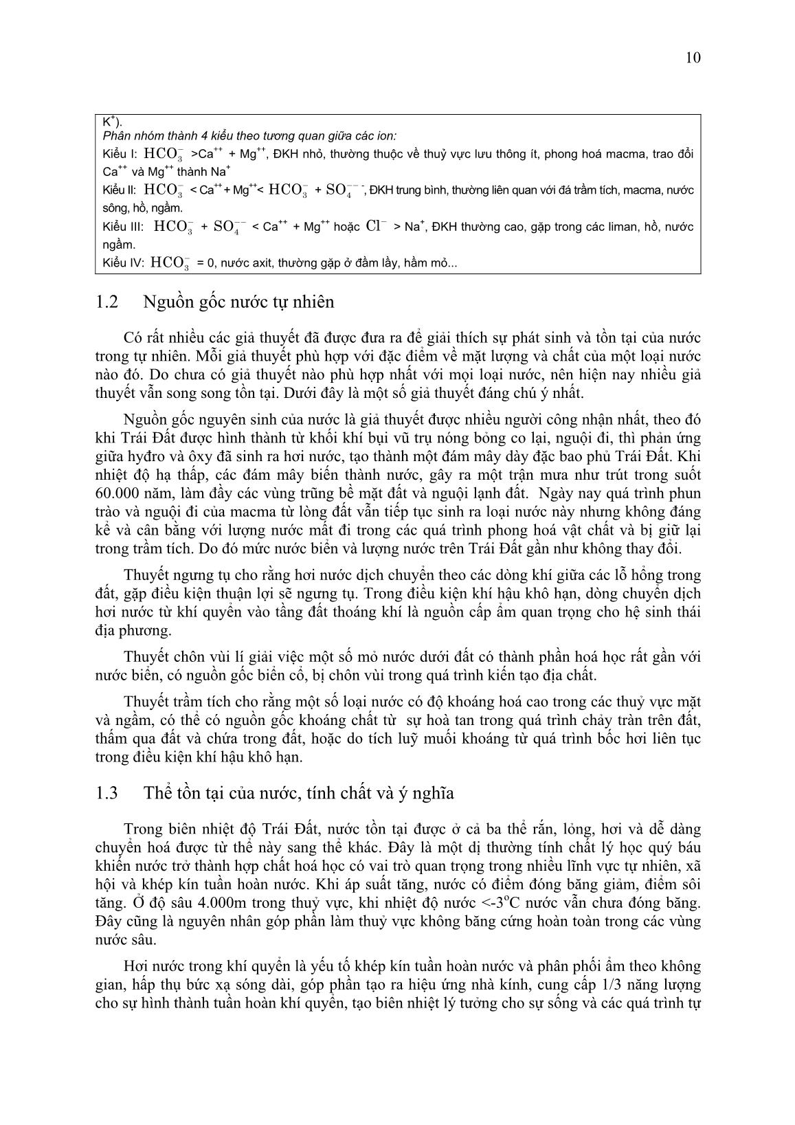 Giáo trình Tài nguyên nước - Nguyễn Thị Phương Loan trang 8