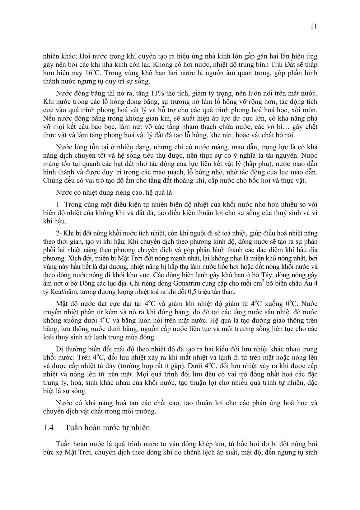 Giáo trình Tài nguyên nước - Nguyễn Thị Phương Loan trang 9