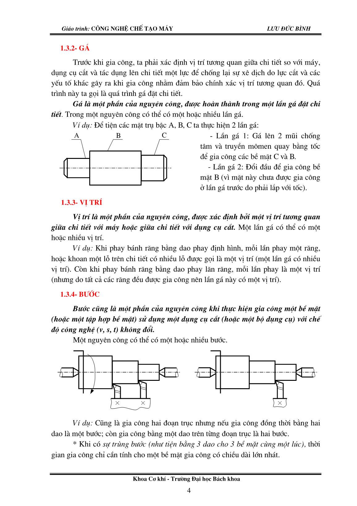 Giáo trình Công nghệ chế tạo máy I - Lưu Đức Bình trang 5