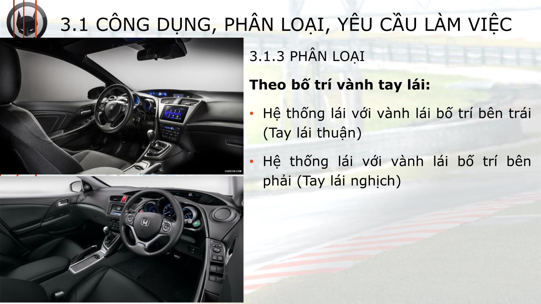 Bài giảng Hệ thống truyền động trên ô tô - Bài 3: Hệ thống lái - Trường Cao đẳng Kinh tế - Kỹ thuật TP Hồ Chí Minh trang 4