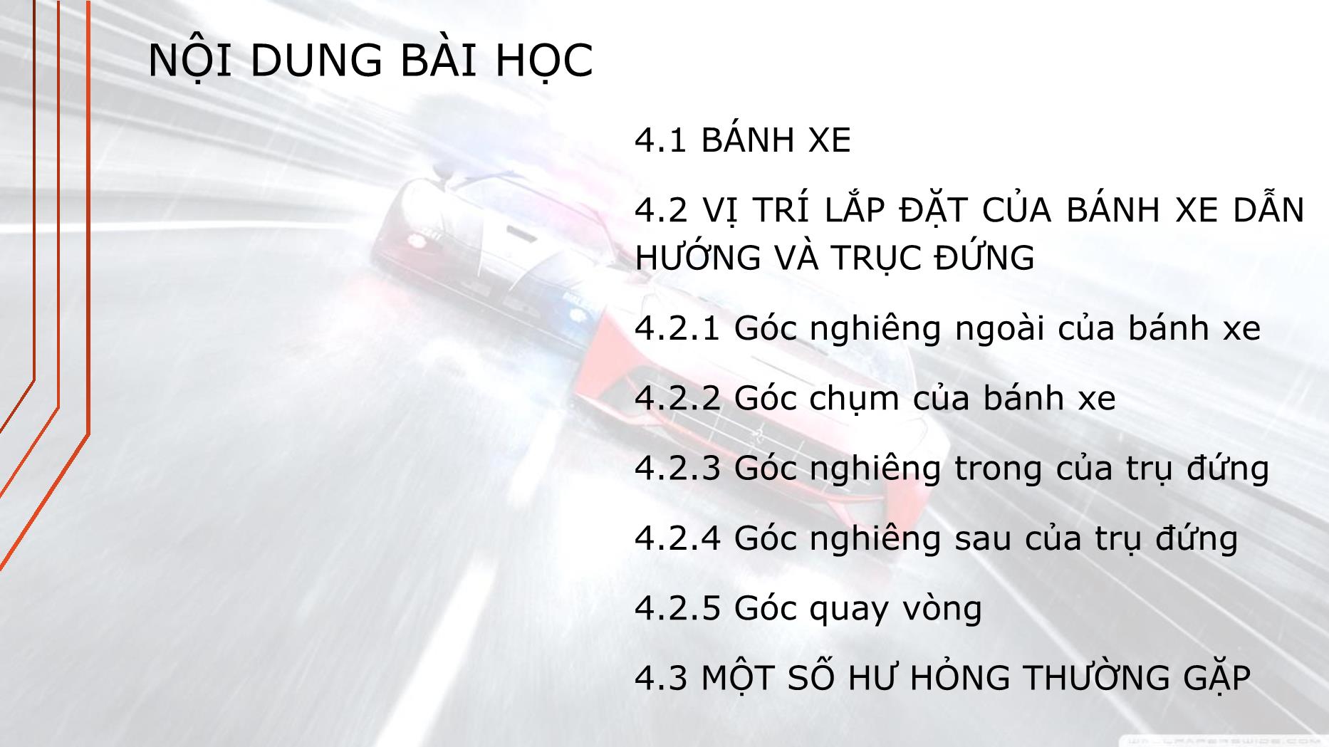 Bài giảng Hệ thống truyền động trên ô tô - Bài 4: Bánh xe - Huỳnh Thịnh trang 2