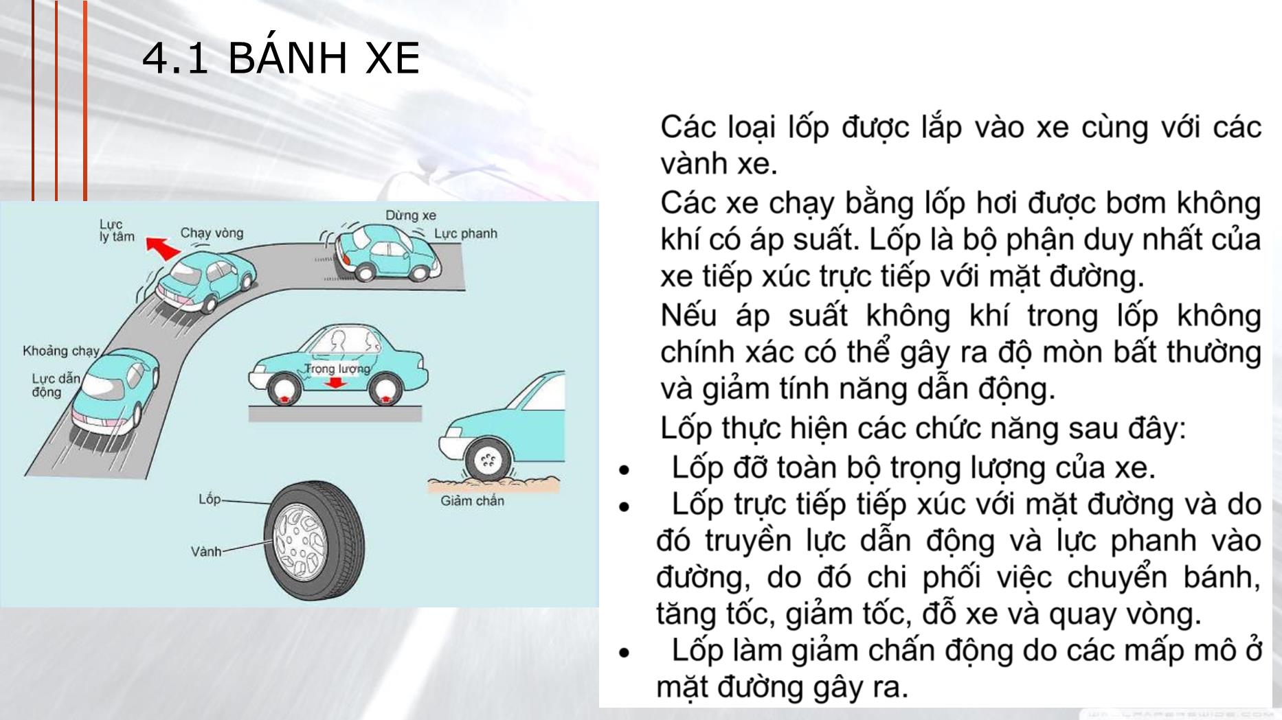 Bài giảng Hệ thống truyền động trên ô tô - Bài 4: Bánh xe - Huỳnh Thịnh trang 3