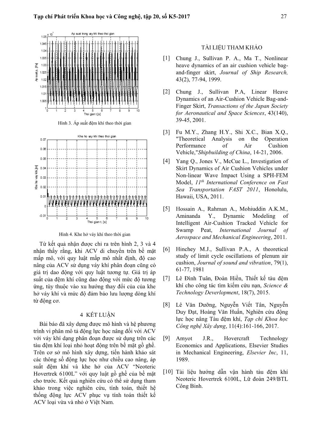 Nghiên cứu đánh giá động lực học nâng của tàu đệm khí sử dụng váy khí dạng phân đoạn trang 5