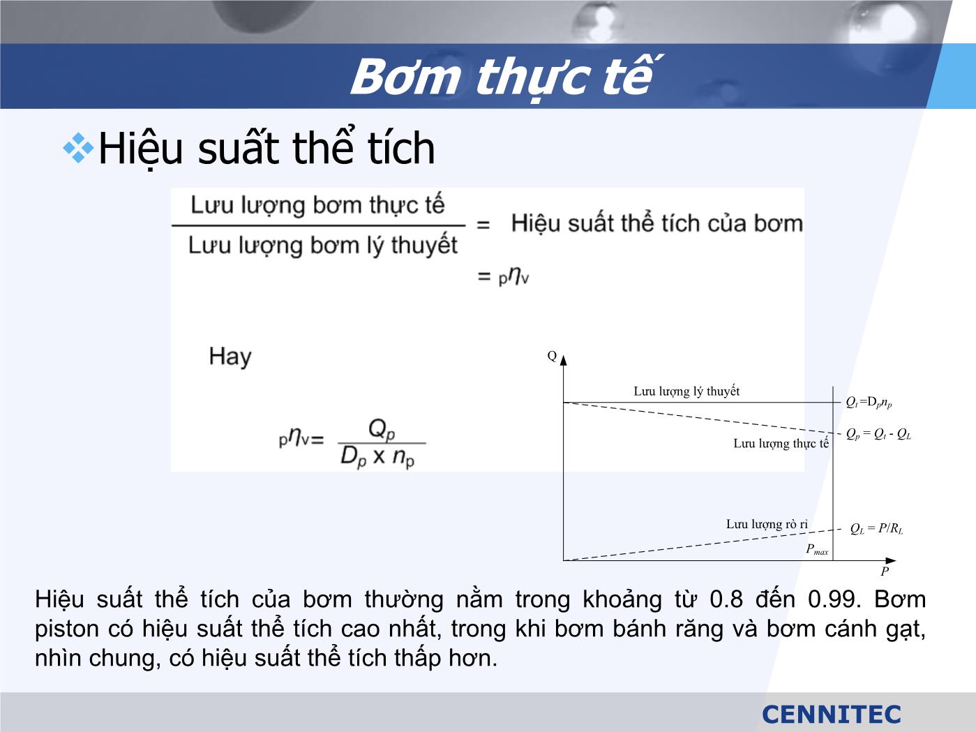 Bài giảng Truyển động thủy lực và khí - Chương 2: Bơm - Lê Thế Truyền trang 10