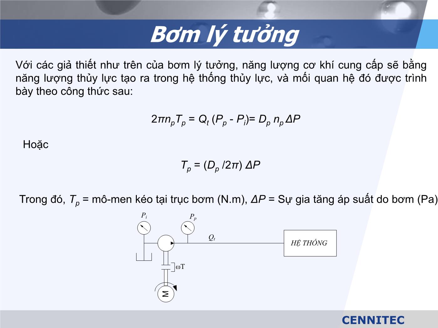 Bài giảng Truyển động thủy lực và khí - Chương 2: Bơm - Lê Thế Truyền trang 7