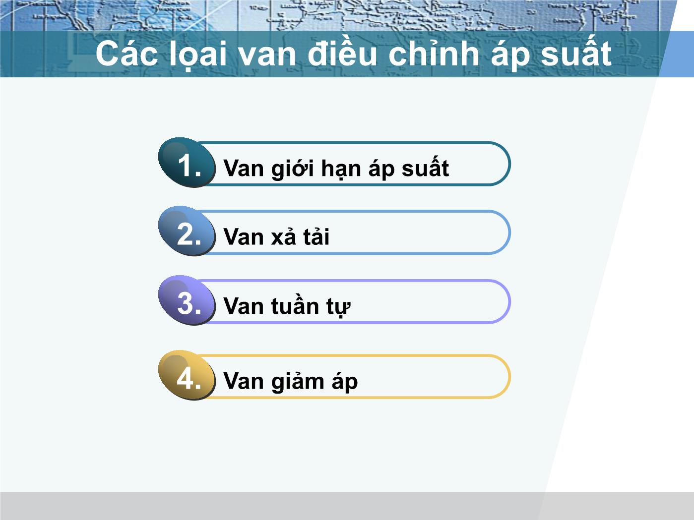 Bài giảng Truyển động thủy lực và khí - Chương 3: Van điều chỉnh áp suất - Lê Thế Truyền trang 2