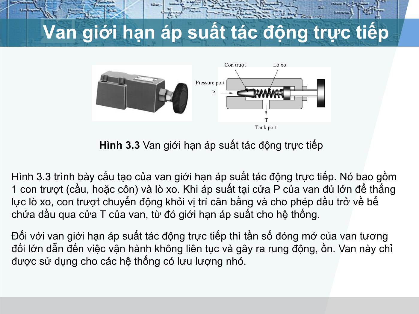 Bài giảng Truyển động thủy lực và khí - Chương 3: Van điều chỉnh áp suất - Lê Thế Truyền trang 5