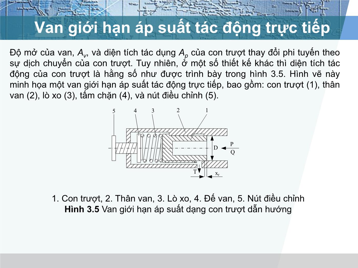 Bài giảng Truyển động thủy lực và khí - Chương 3: Van điều chỉnh áp suất - Lê Thế Truyền trang 7