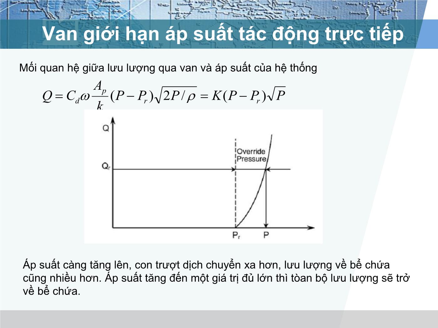 Bài giảng Truyển động thủy lực và khí - Chương 3: Van điều chỉnh áp suất - Lê Thế Truyền trang 9