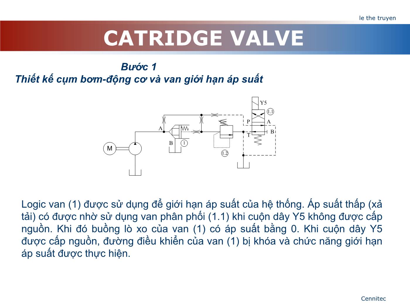 Bài giảng Truyển động thủy lực và khí - Chương 8: Catridge Valve - Lê Thế Truyền trang 9