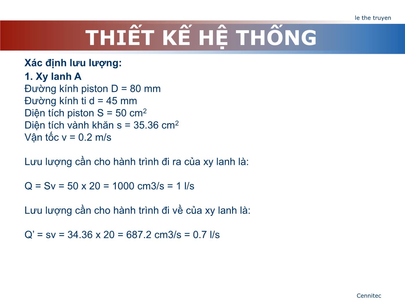 Bài giảng Truyển động thủy lực và khí - Chương 9: Thiết kế hệ thống - Lê Thế Truyền trang 10