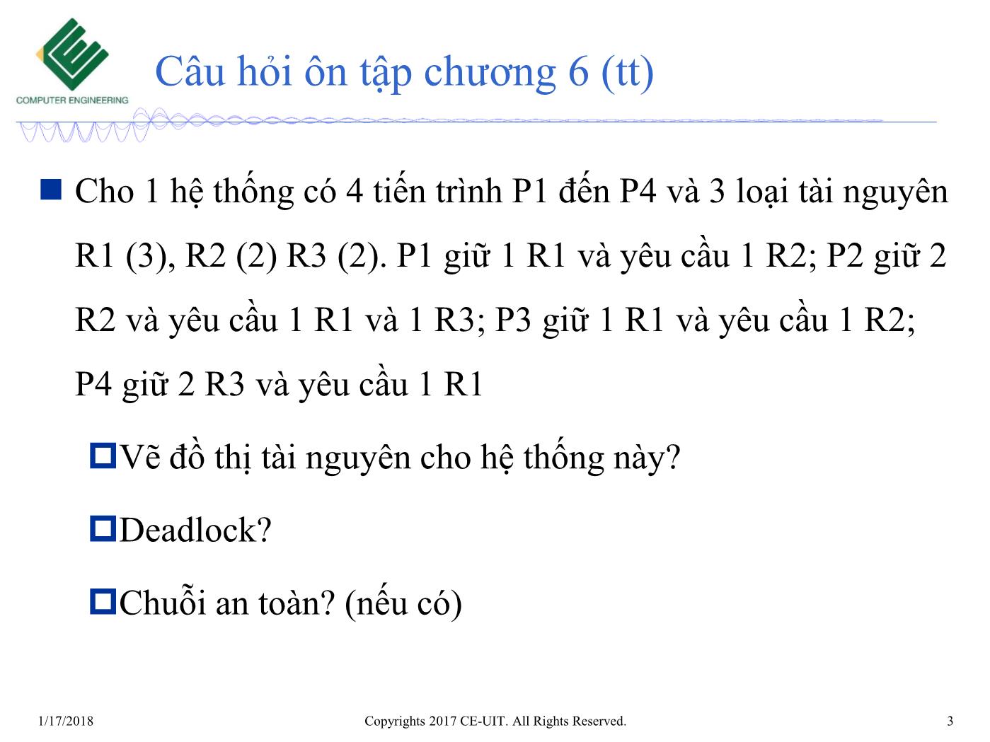 Bài giảng Hệ điều hành - Chương 7: Quản lý bộ nhớ (Phần 1) - Trường Đại học Công nghệ thông tin trang 3