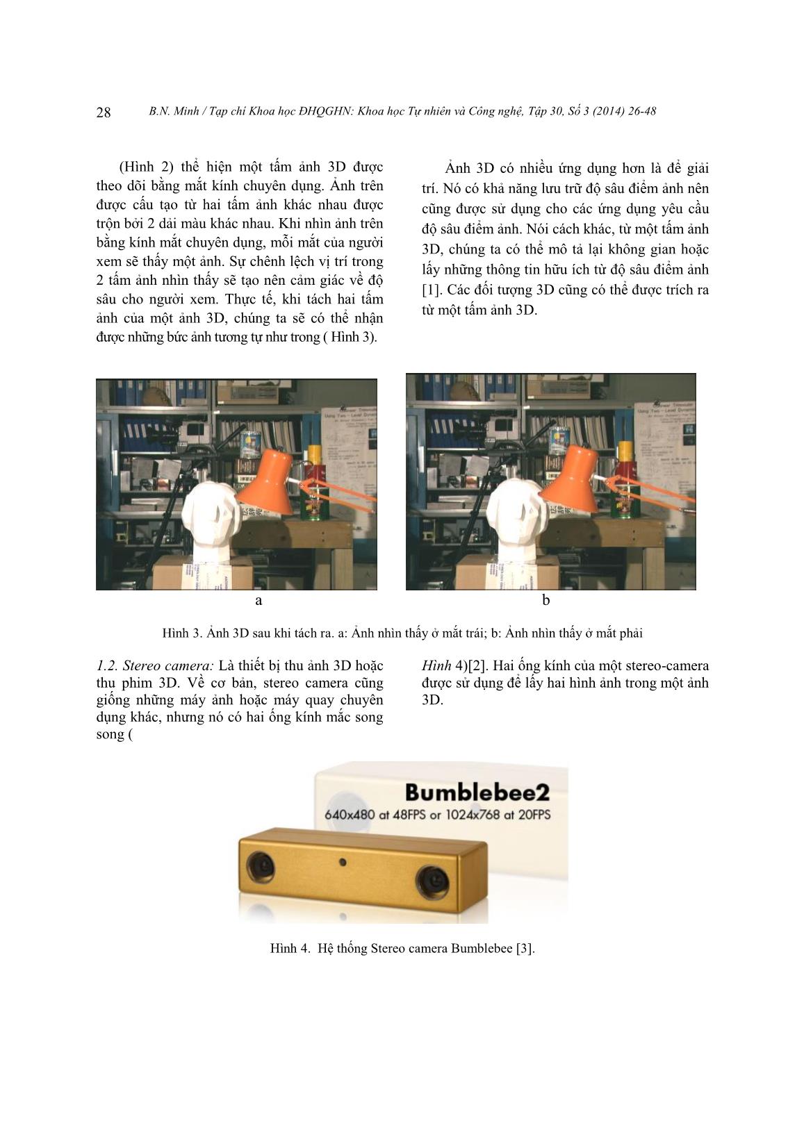 Nghiên cứu so sánh các thuật toán xử lý ảnh tính độ sâu ảnh stereo ứng dụng trong hệ thống camera thị giác trang 3