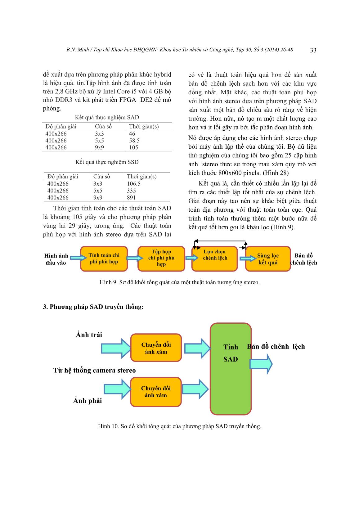 Nghiên cứu so sánh các thuật toán xử lý ảnh tính độ sâu ảnh stereo ứng dụng trong hệ thống camera thị giác trang 8