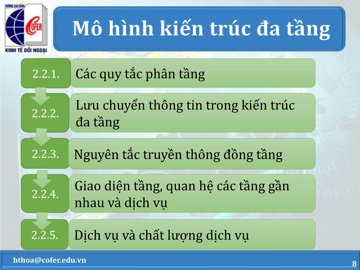 Bài giảng Mạng máy tính - Chương 2: Mô hình tham chiếu OSI - Hoàng Thanh Hòa trang 8