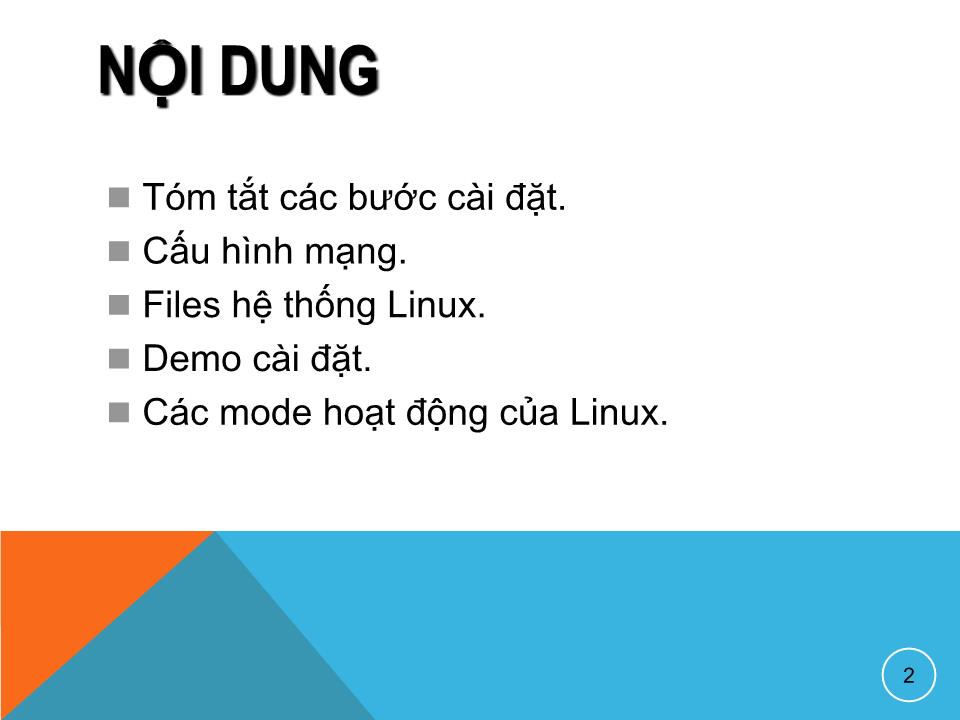 Bài giảng Dịch vụ mạng linux - Chương 1: Cài đặt centos - Phạm Mạnh Cương trang 2