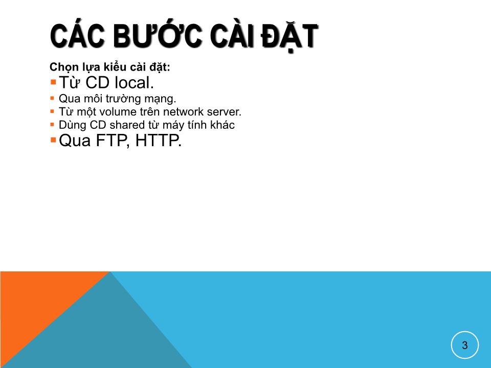 Bài giảng Dịch vụ mạng linux - Chương 1: Cài đặt centos - Phạm Mạnh Cương trang 3