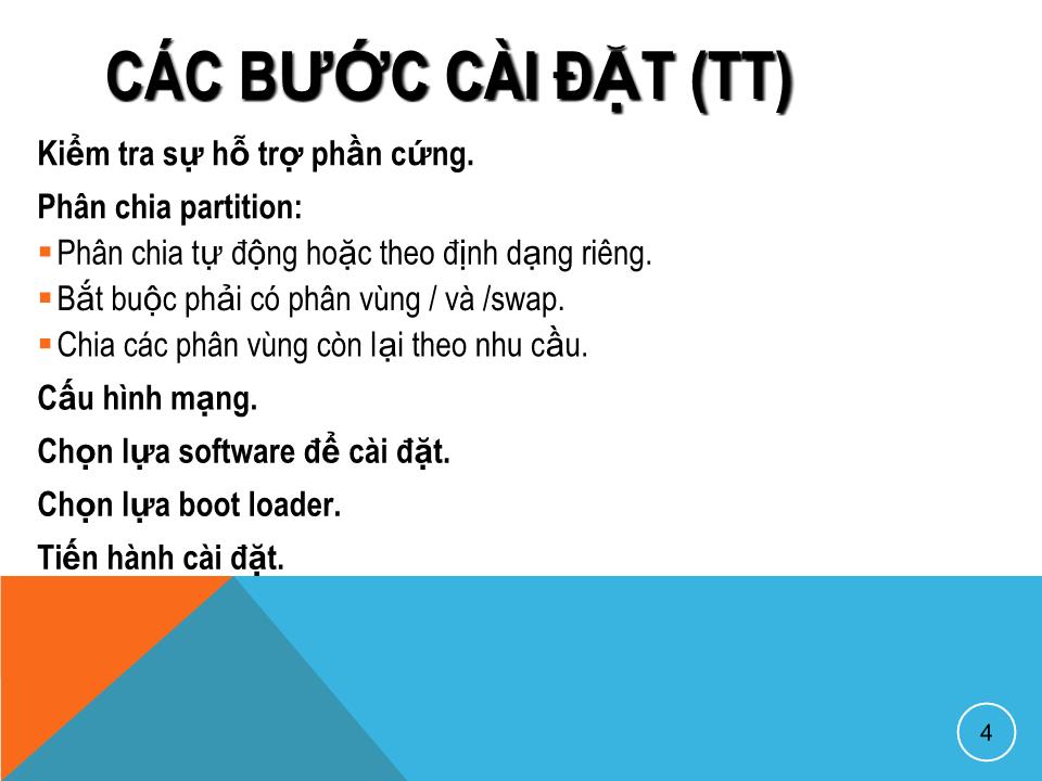 Bài giảng Dịch vụ mạng linux - Chương 1: Cài đặt centos - Phạm Mạnh Cương trang 4