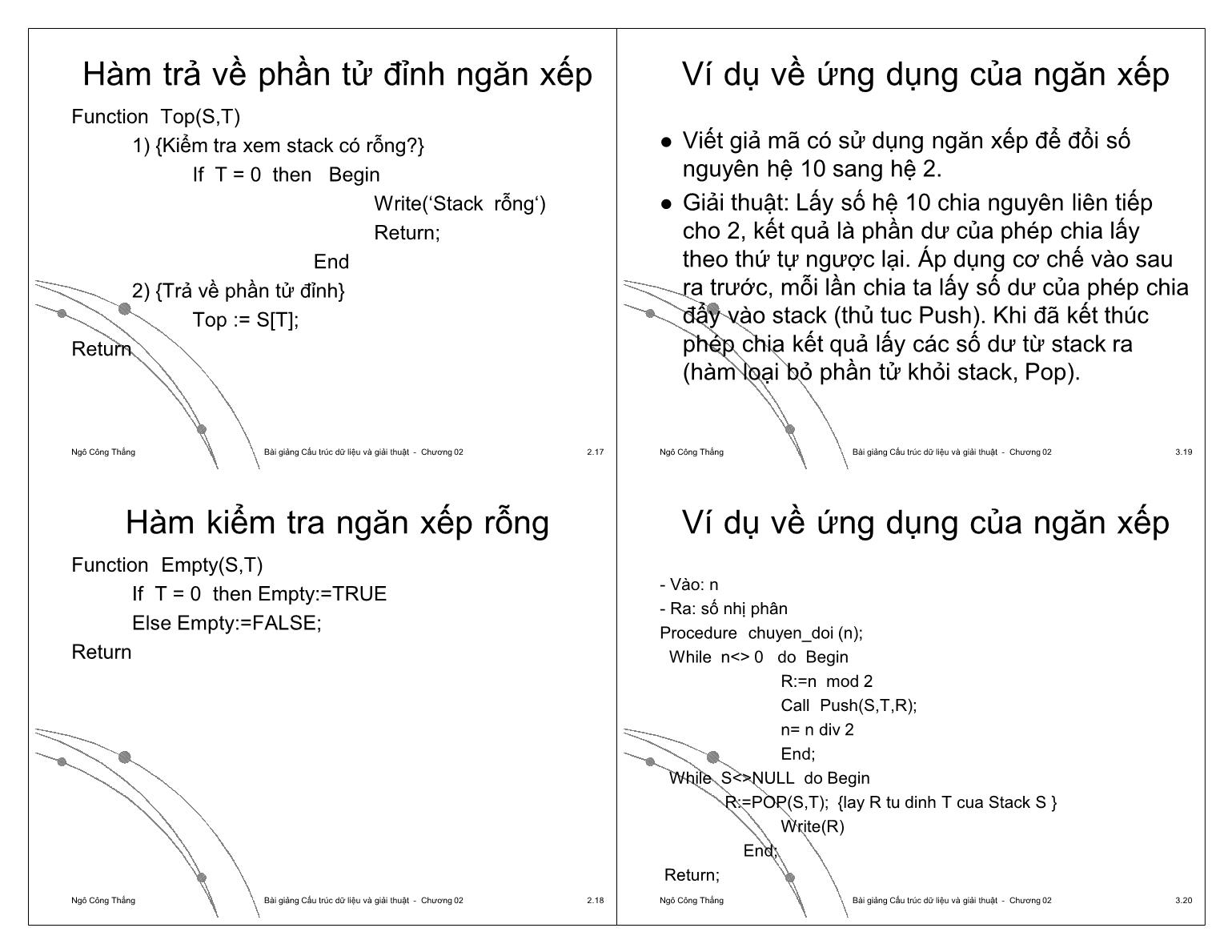 Bài giảng Công nghệ phần mềm - Chương 2: Mảng và danh sách - Ngô Công Thắng trang 5