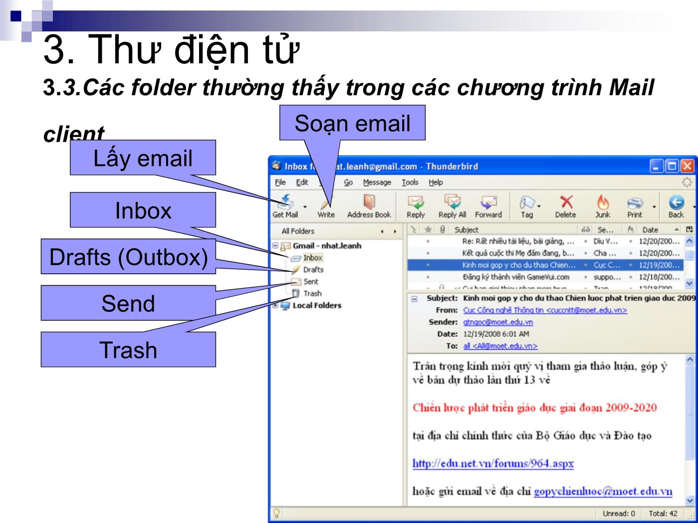 Bài giảng Internet - Bài 3: Thư điện tử - Internet Mail - Lê Anh Nhật trang 9