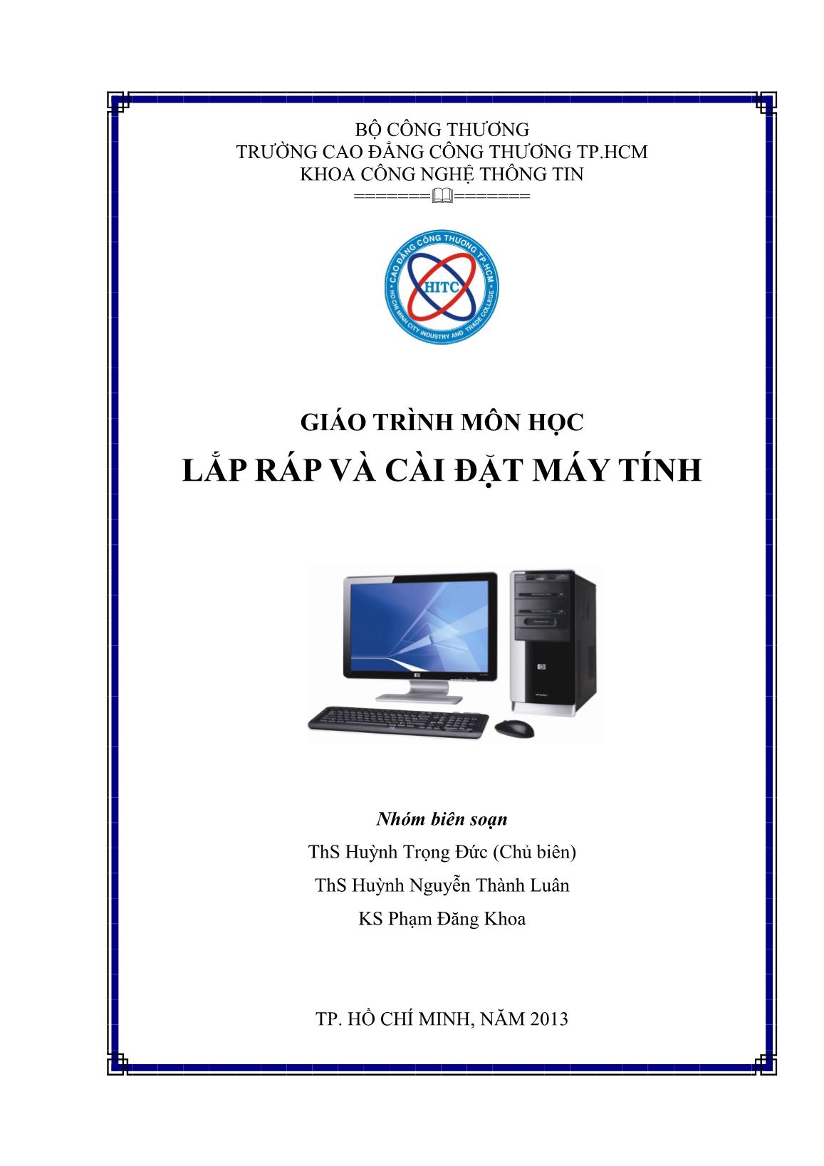 Giáo trình Lắp ráp và cài đặt máy tính - Huỳnh Trọng Đức trang 1