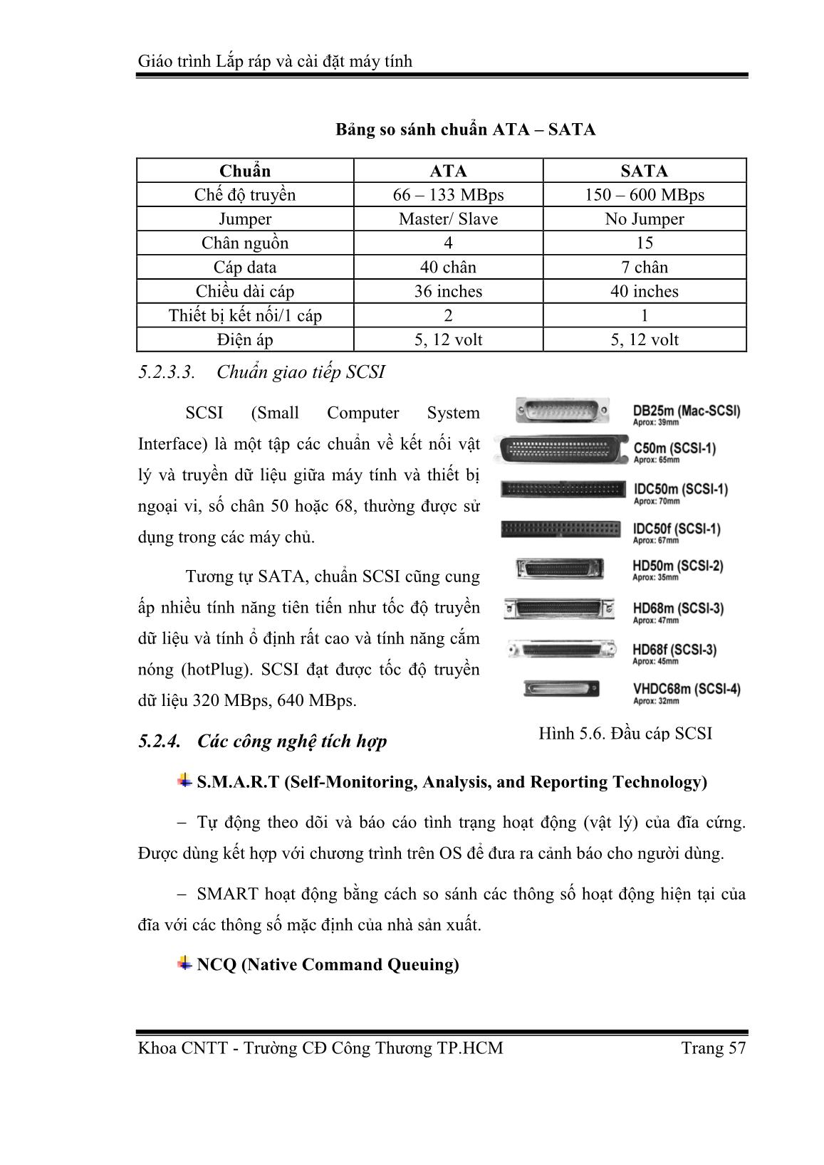 Giáo trình Lắp ráp và cài đặt máy tính (Phần 2) - Huỳnh Trọng Đức trang 6