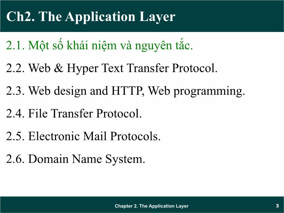 Bài giảng Mạng máy tính - Chương 2: Giao thức tầng ứng dụng (application layer) - Trần Quang Diệu trang 3