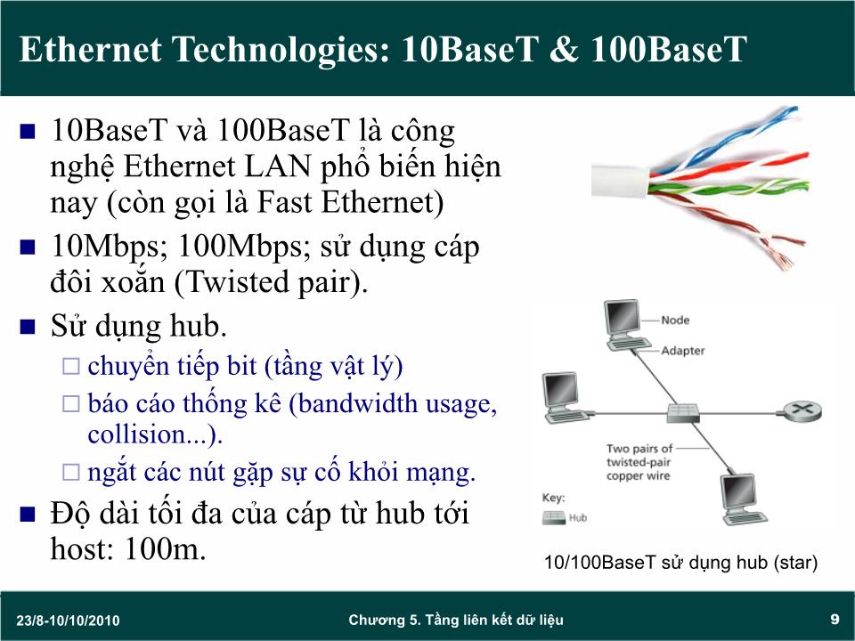 Bài giảng Mạng máy tính - Chương 5: Giao thức tầng liên kiết dữ liệu (Data link) (Tiếp theo) - Trần Quang Diệu trang 9