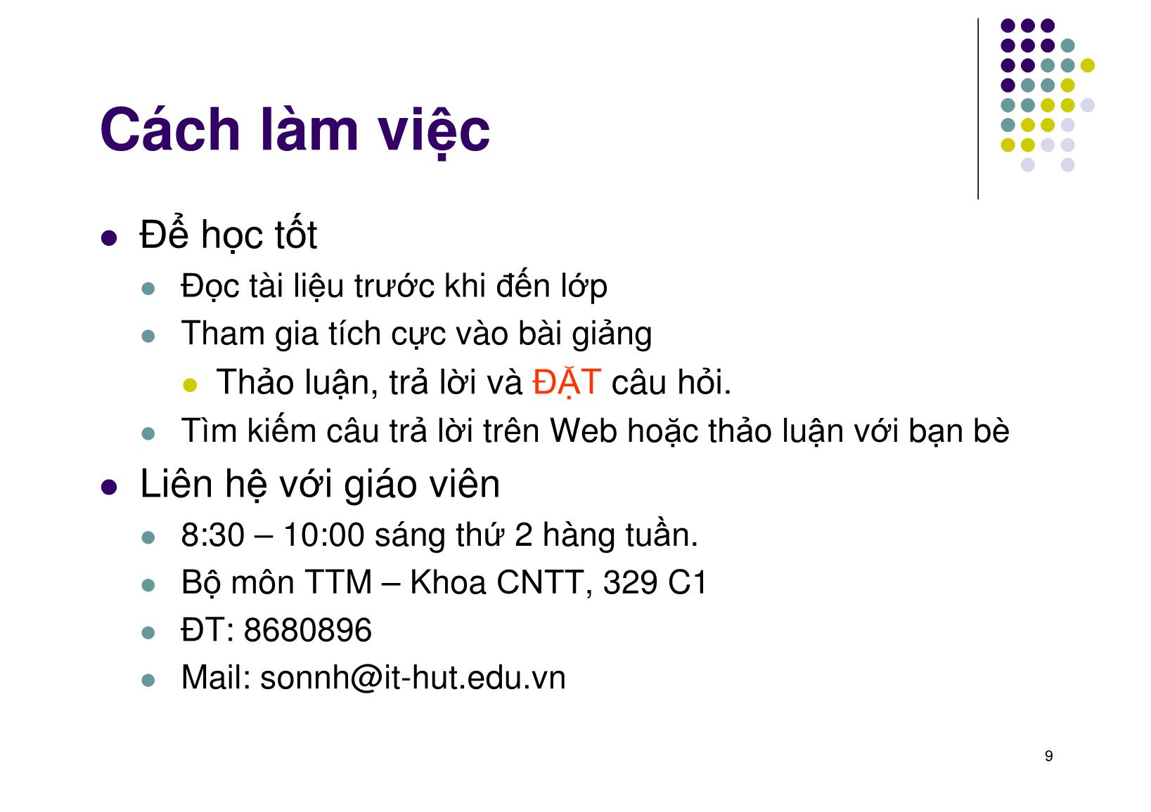 Bài giảng Mạng máy tính - Chương 1: Cơ bản về mạng máy tính - Ngô Hồng Sơn trang 9