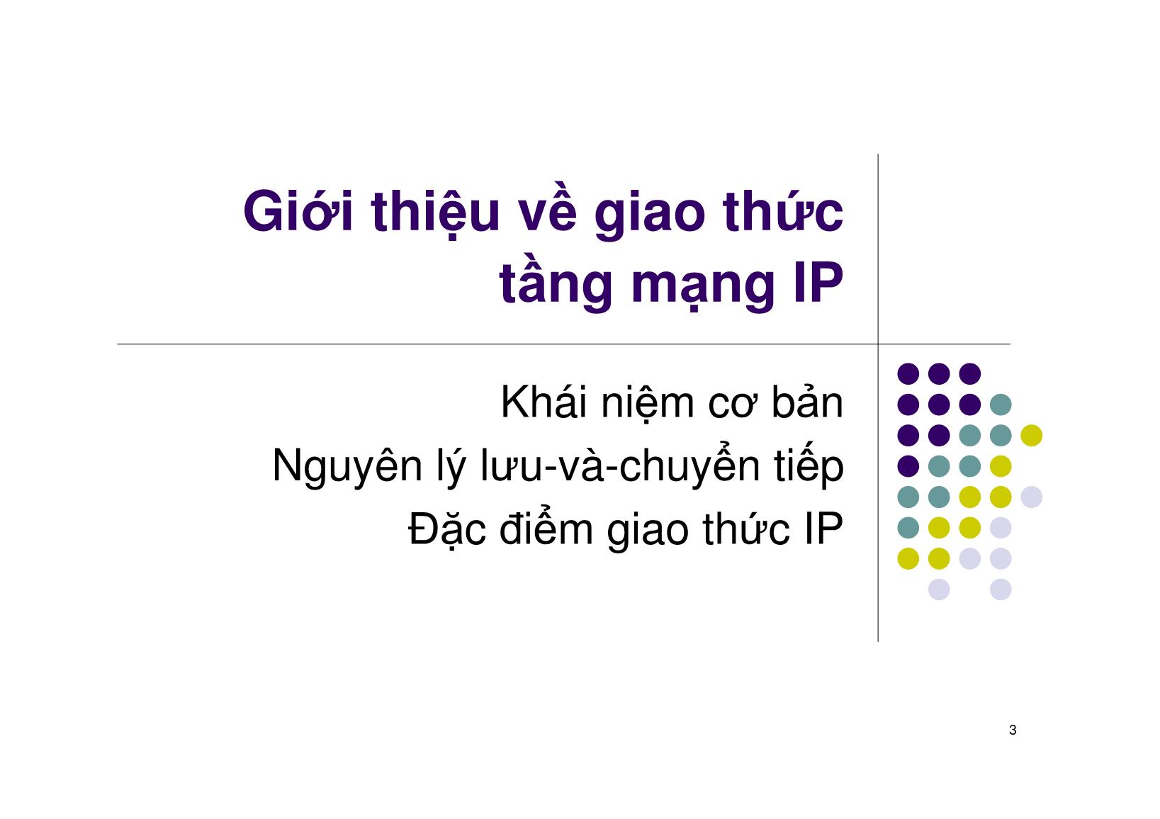 Bài giảng Mạng máy tính - Chương 3: Tầng mạng – Internet Layer - Ngô Hồng Sơn trang 3