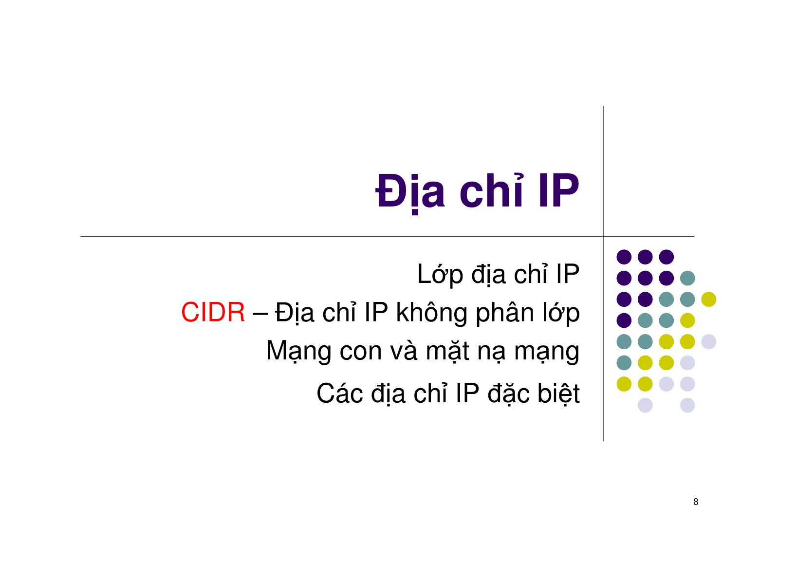 Bài giảng Mạng máy tính - Chương 3: Tầng mạng – Internet Layer - Ngô Hồng Sơn trang 8