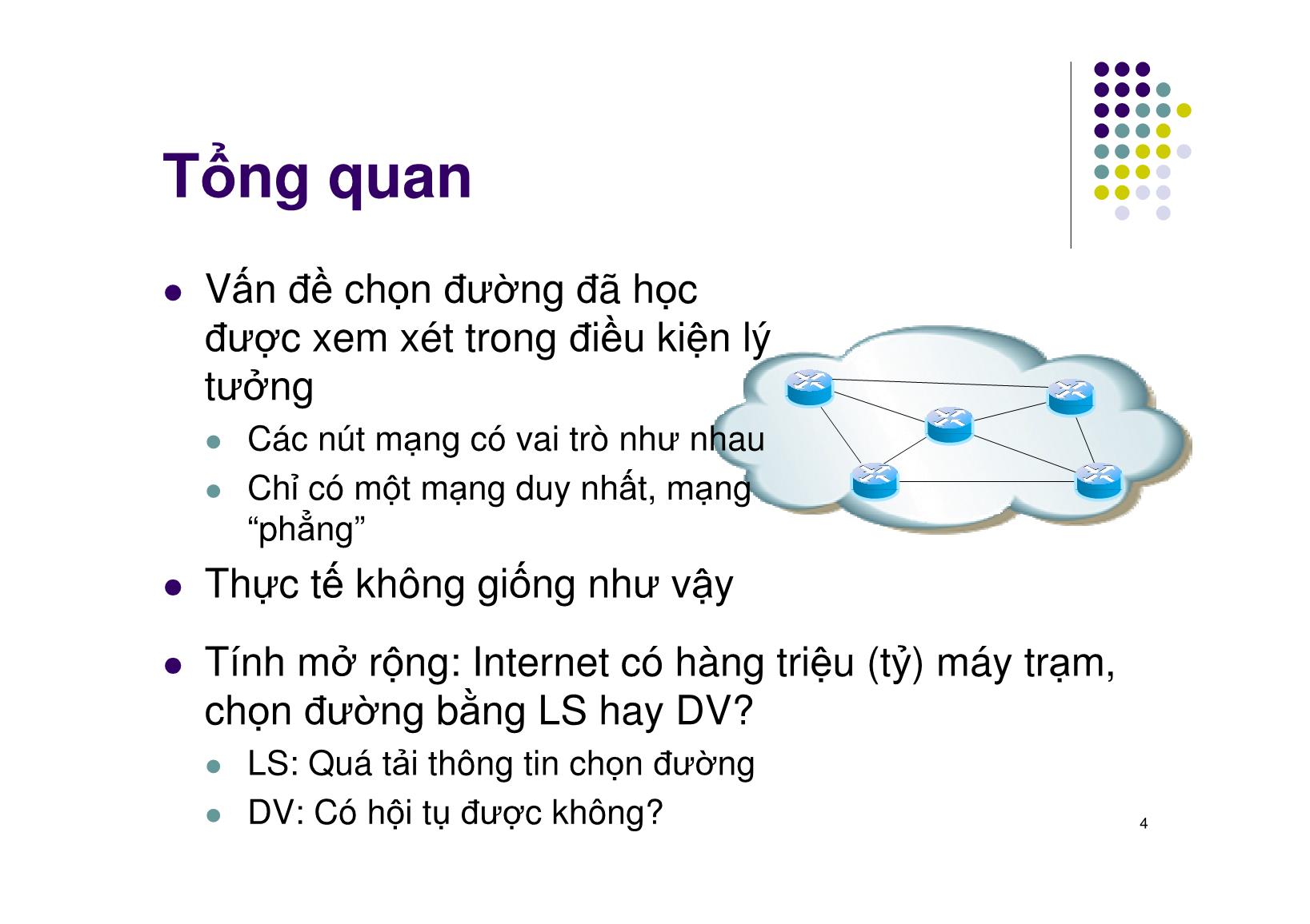 Bài giảng Mạng máy tính - Chương 5: Các giao thức chọn đường - Ngô Hồng Sơn trang 4