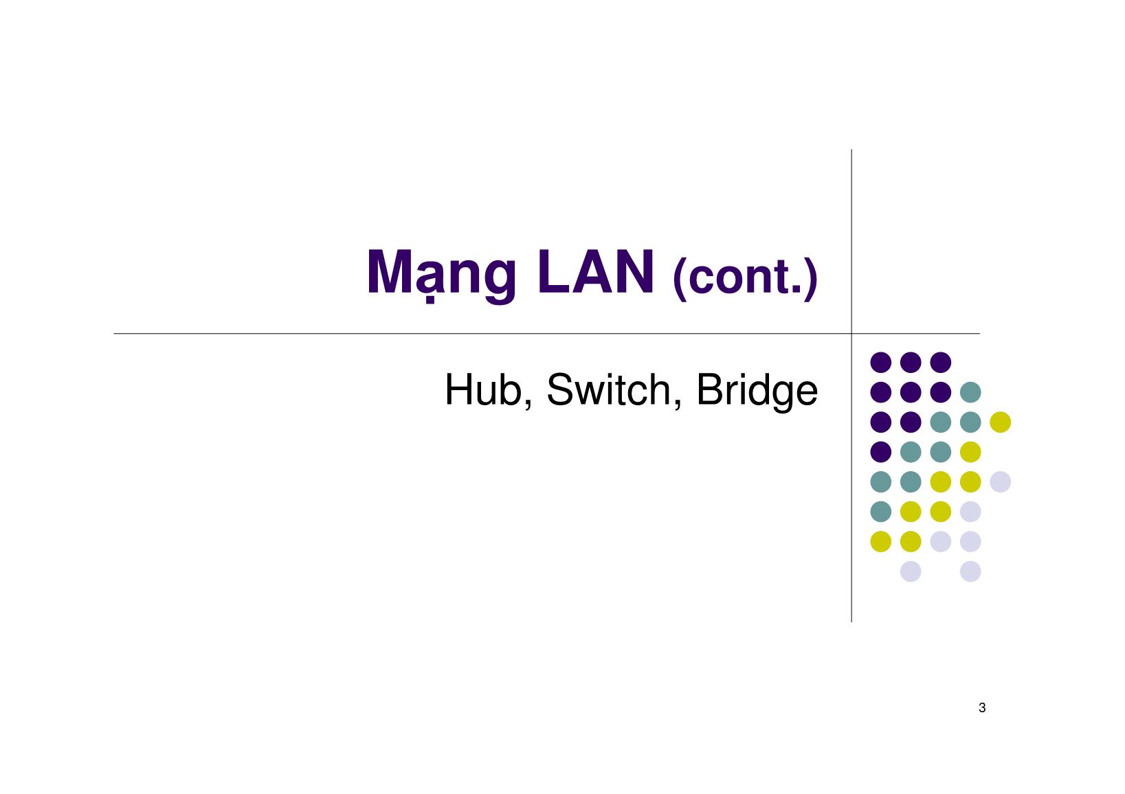 Bài giảng Mạng máy tính - Chương 8: LAN & WAN - Ngô Hồng Sơn trang 3