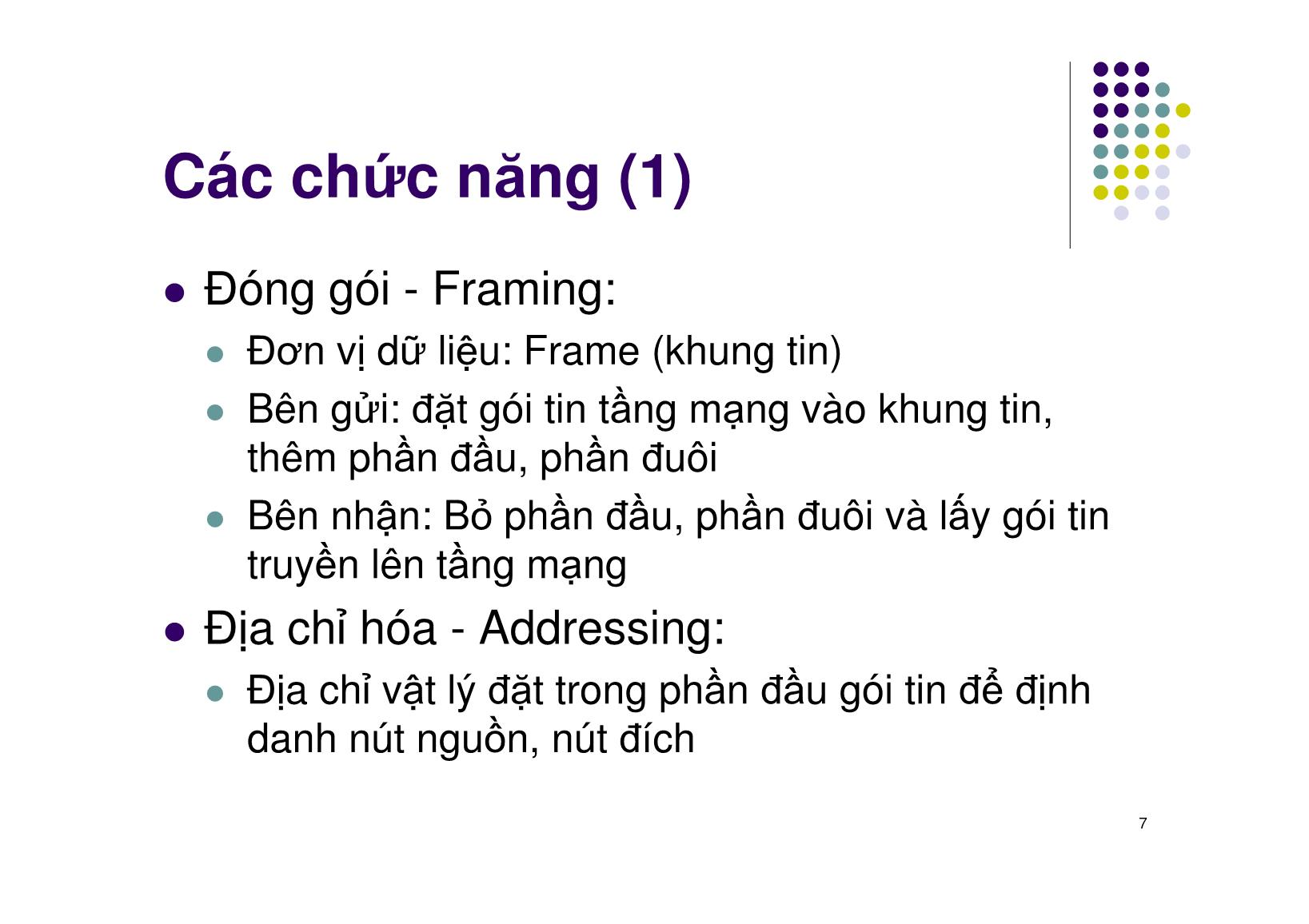 Bài giảng Mạng máy tính - Chương 8: Tầng liên kết dữ liệu - Ngô Hồng Sơn trang 7