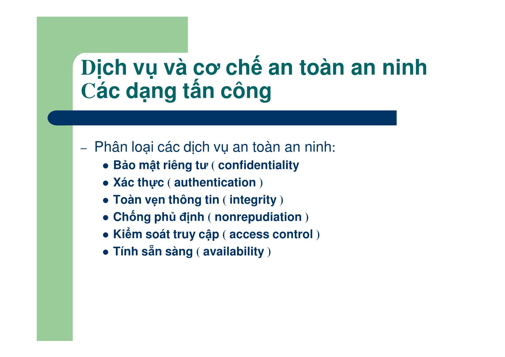 Bài giảng Mạng máy tính - Chương 10: An toàn và an ninh thông tin - Nguyễn Linh Giang trang 10