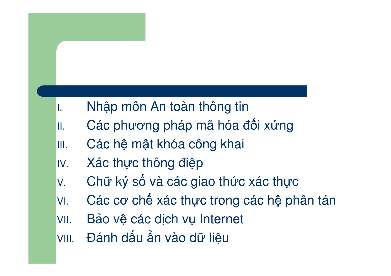 Bài giảng Mạng máy tính - Chương 10: An toàn và an ninh thông tin - Nguyễn Linh Giang trang 2