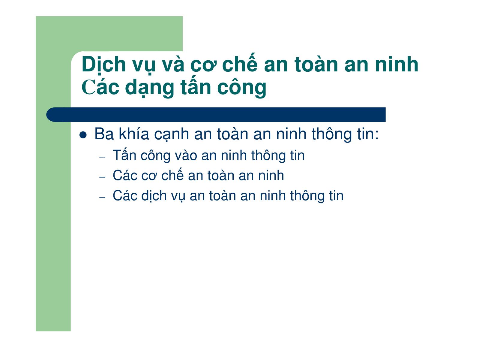 Bài giảng Mạng máy tính - Chương 10: An toàn và an ninh thông tin - Nguyễn Linh Giang trang 9