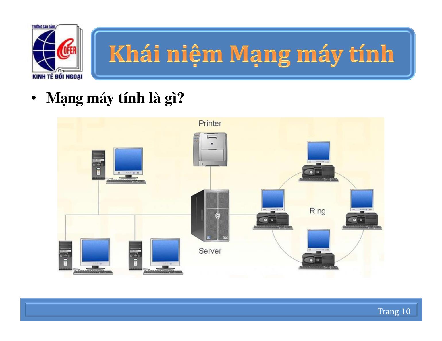 Bài giảng Mạng thông tin quốc tế - Chương 1: Tổng quan về MMT và tìm kiếm thông tin trên mạng Internet - Nguyễn Anh Việt trang 10