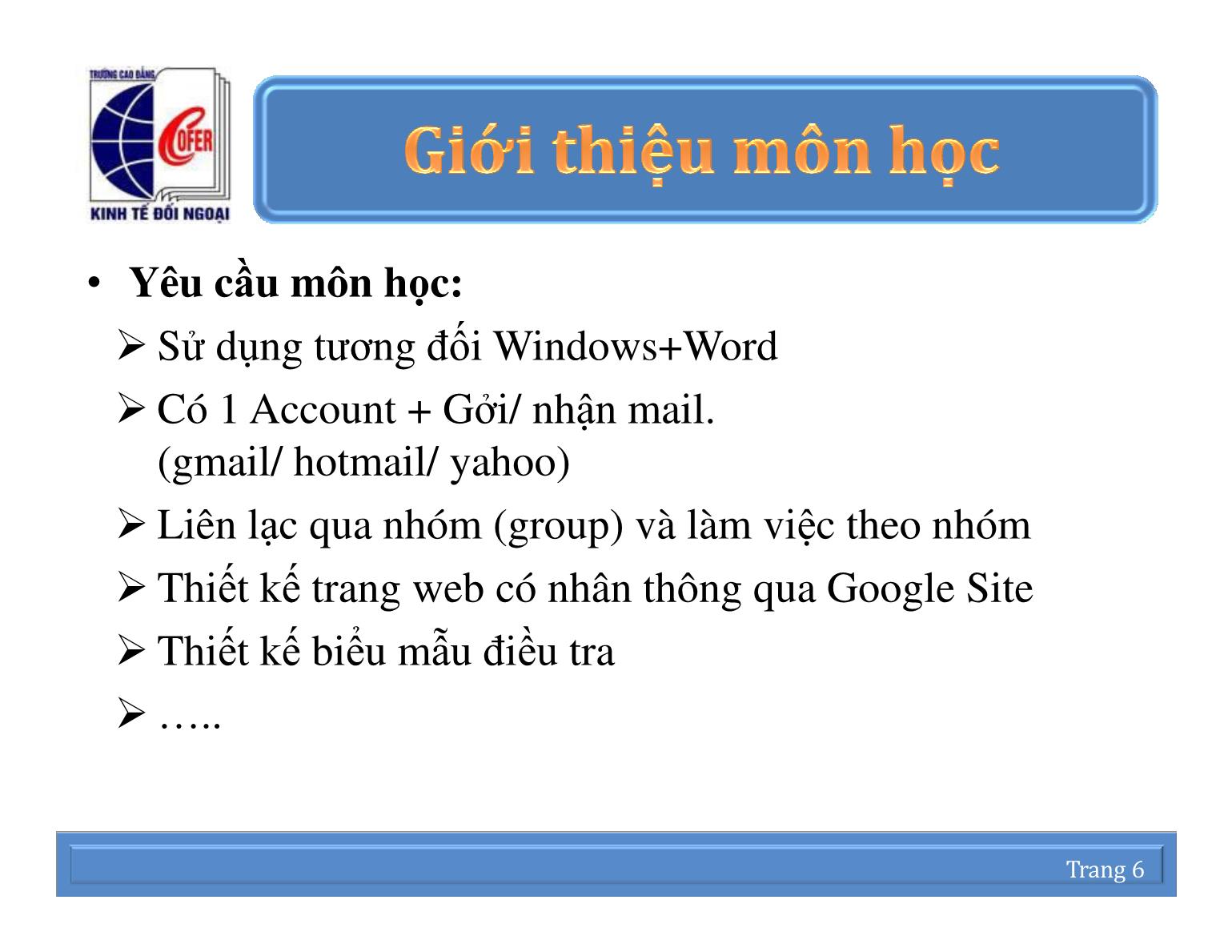 Bài giảng Mạng thông tin quốc tế - Chương 1: Tổng quan về MMT và tìm kiếm thông tin trên mạng Internet - Nguyễn Anh Việt trang 6