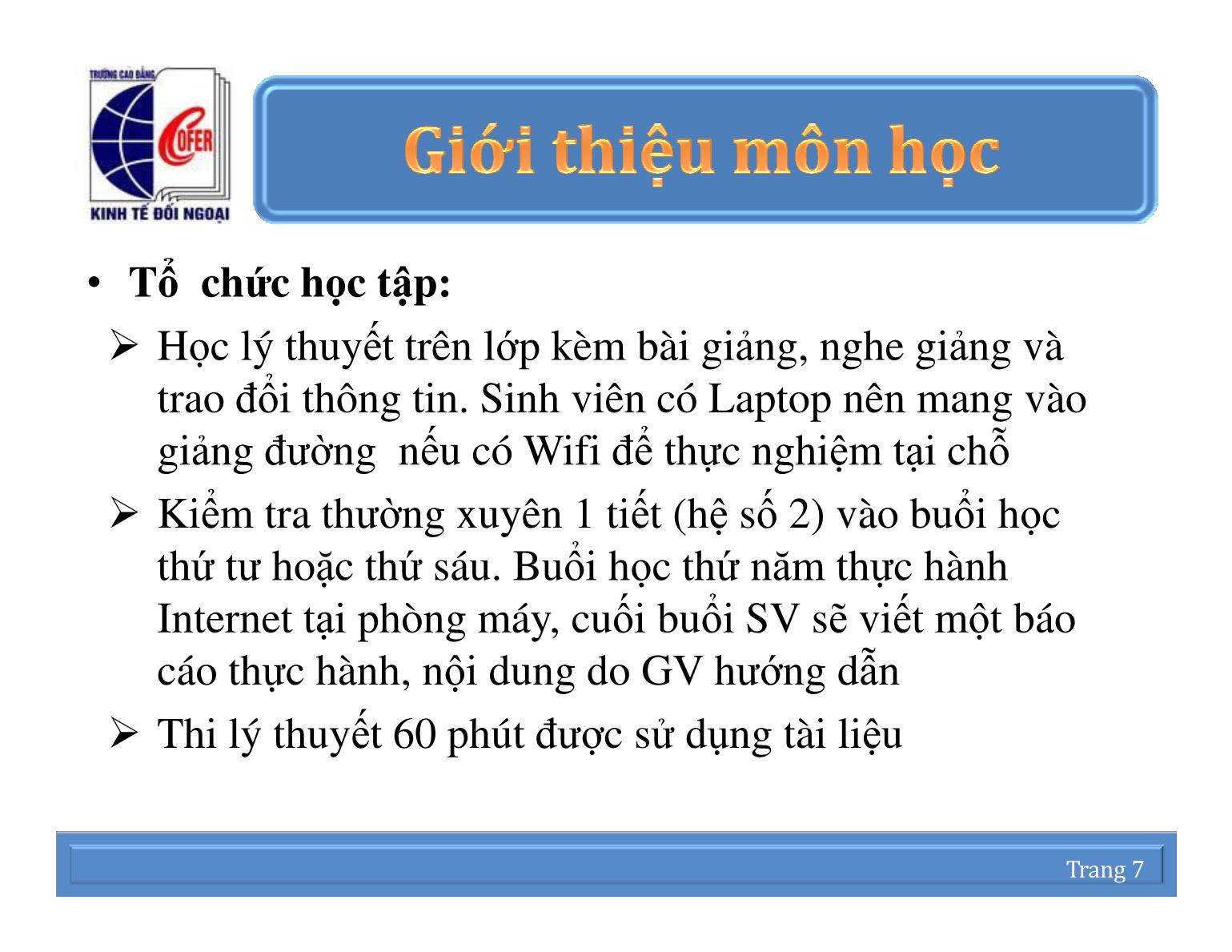 Bài giảng Mạng thông tin quốc tế - Chương 1: Tổng quan về MMT và tìm kiếm thông tin trên mạng Internet - Nguyễn Anh Việt trang 7